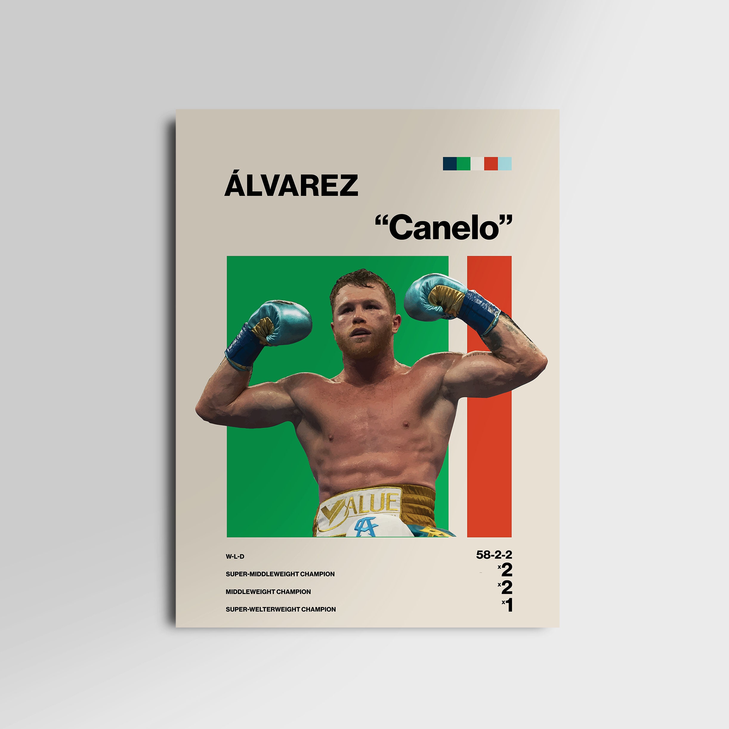  HYYNN Canelo Alvarez Vs GGG 1 Fight Boxing Poster