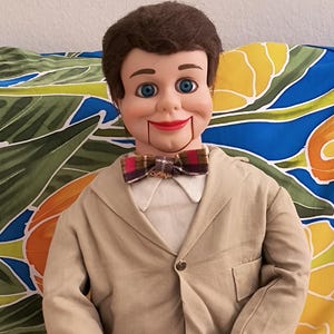 RARE Deluxe Upgrade RICKY LITTLE - 27" Semi-Professional Hollow Body Ventriloquist Dummy w/Comb-able Hair and Self Centering Moving Eyes