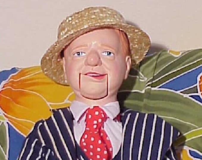 W.C FIELDS 30 Ventriloquist Dummy Doll With Straw Hat and Shoes WC