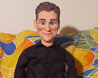 LITTLE JEFF Dunham 30" Ventriloquist Dummy NECA with Carrying Case, D.V.D & Booklet - Mouth and Eyes Work Great!