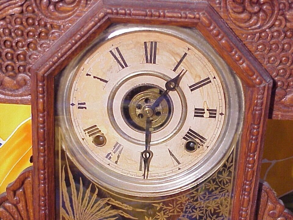 Antique Wooden E. Ingraham Gingerbread Clock - 1800's to Early 1900s ...