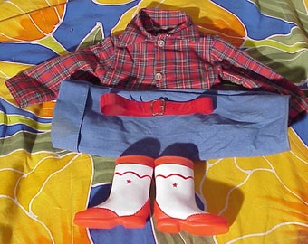 HOWDY DOODY set of 24" Ventriloquist Dummy Clothes - Top, Pants, Belt and NEW Shoes