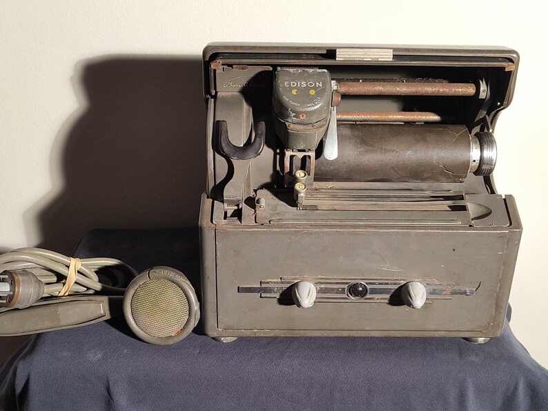 1930s-40's EDISON EDIPHONE Model 74000 Electronic Voicewriter With ...