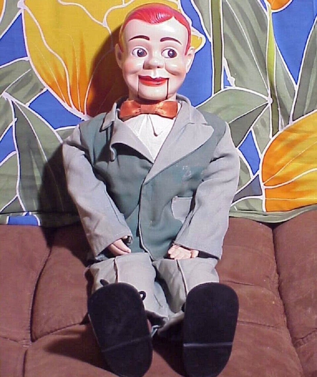 Vintage JERRY MAHONEY Red Hair 24 Juro 1960's Ventriloquist Dummy Doll Paul Winchell mouth Works