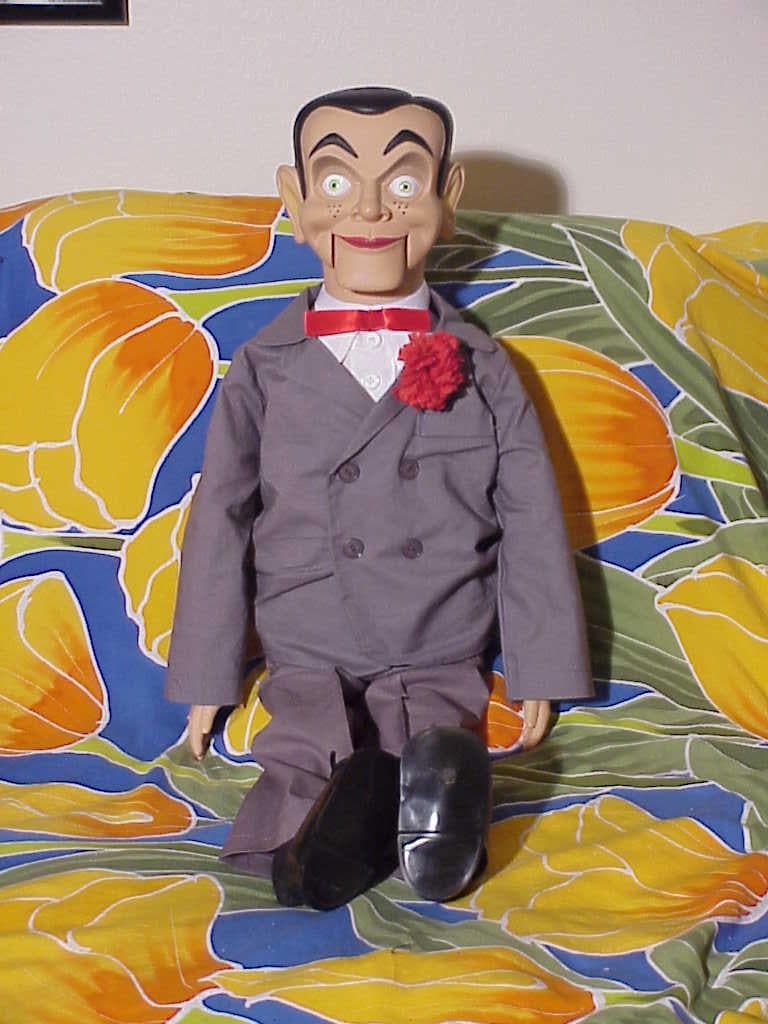 RARE Standard Upgrade SLAPPY Goosebumps - 30" Semi-Professional Ventriloquist Dummy- Stick Control Mouth, Padded Hollow Wood Frame Body