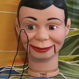 For CHARLIE McCARTHY30" Ventriloquist Dummy Doll - Previously Used Head ONLY - Mouth Does Work - Hs Marks On Neck - See Photos/Video