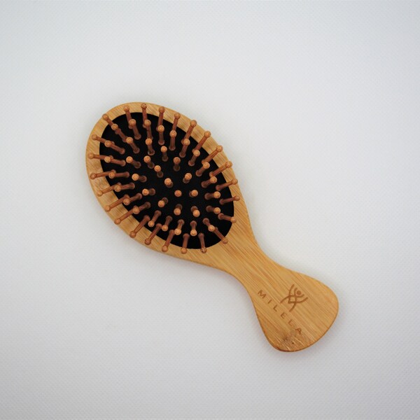 Brosse à cheveux en bambou enfant