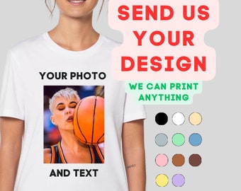 Personalisiertes Foto Benutzerdefinierte Damen - Gedrucktes T-Shirt Personalisiertes Shirt Druck T-Shirt für Frauen Unisex T-SHIRT Hen Do Top Geburtstag Lustig