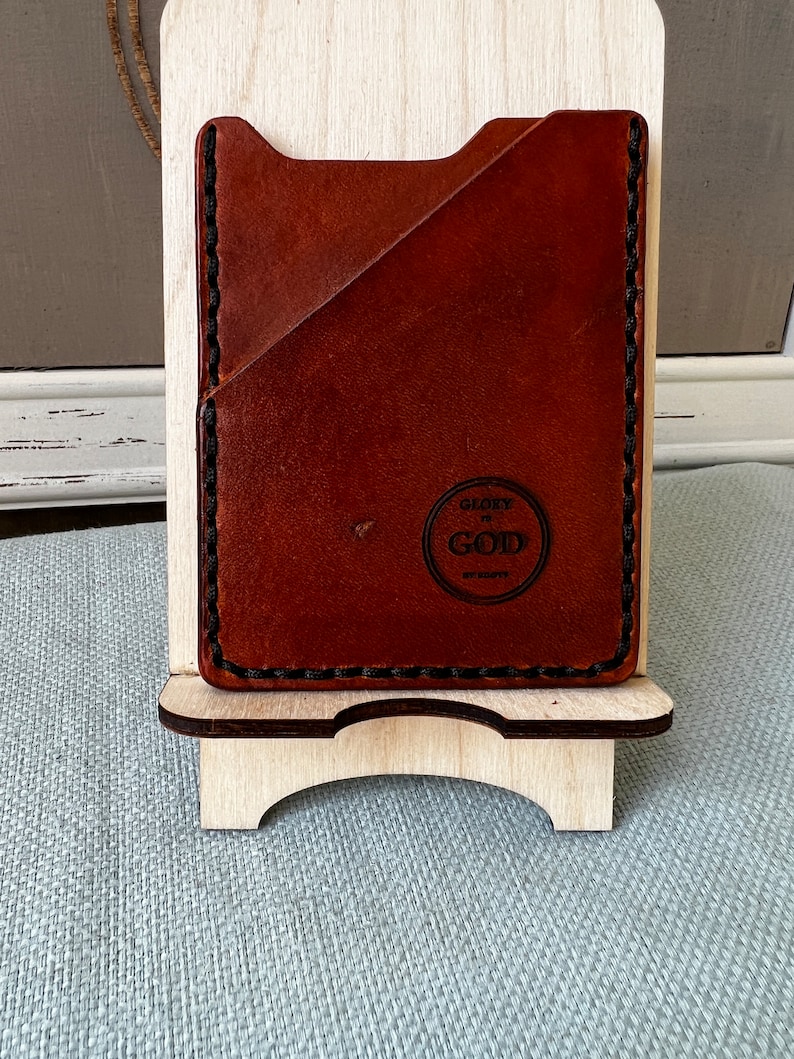 Minimalist leather wallet. Handcrafted image 1