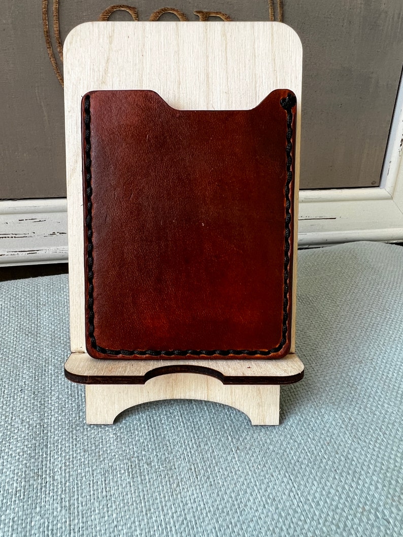 Minimalist leather wallet. Handcrafted image 2