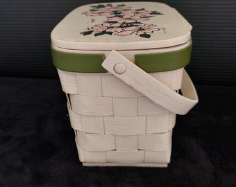 Vintage Signed Caro-nan Hand Painted Floral Basket Purse - Etsy