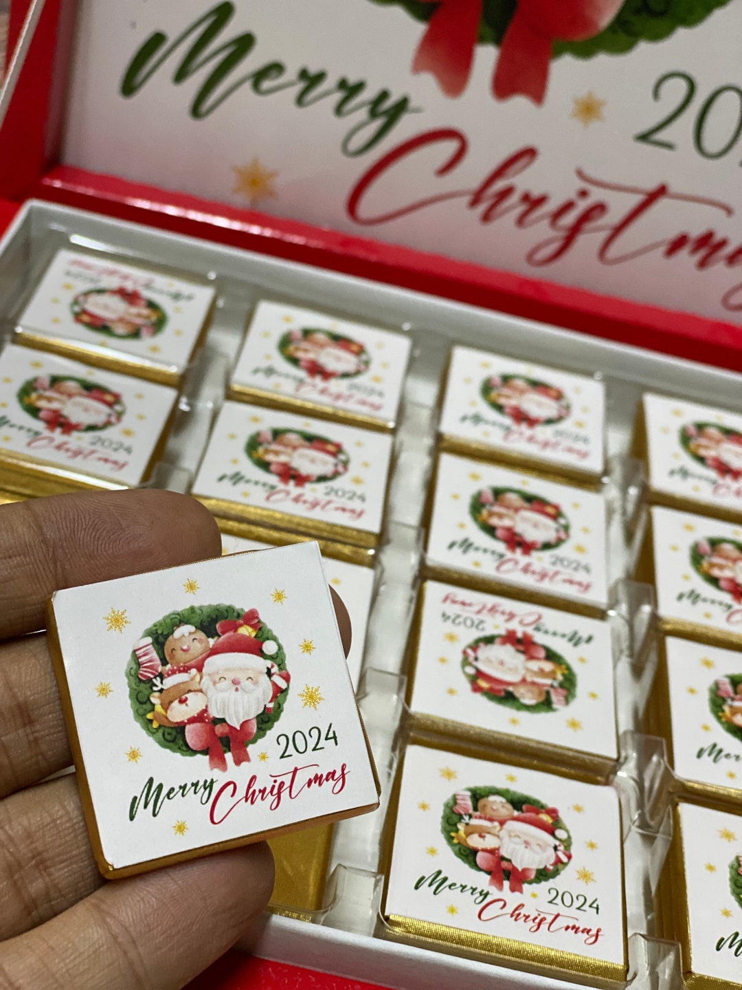 Bulk Christmas Gift Personalized Christmas Chocolate Gifts Etsy