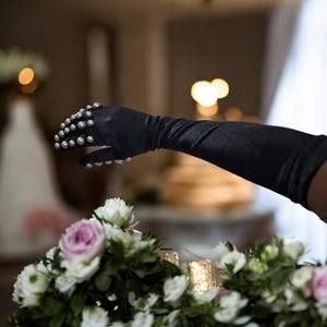 Wedding Elbow Satin Gloves