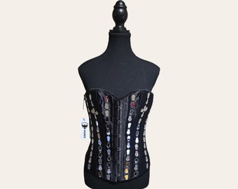 Women's satin corset, body shaper bustier