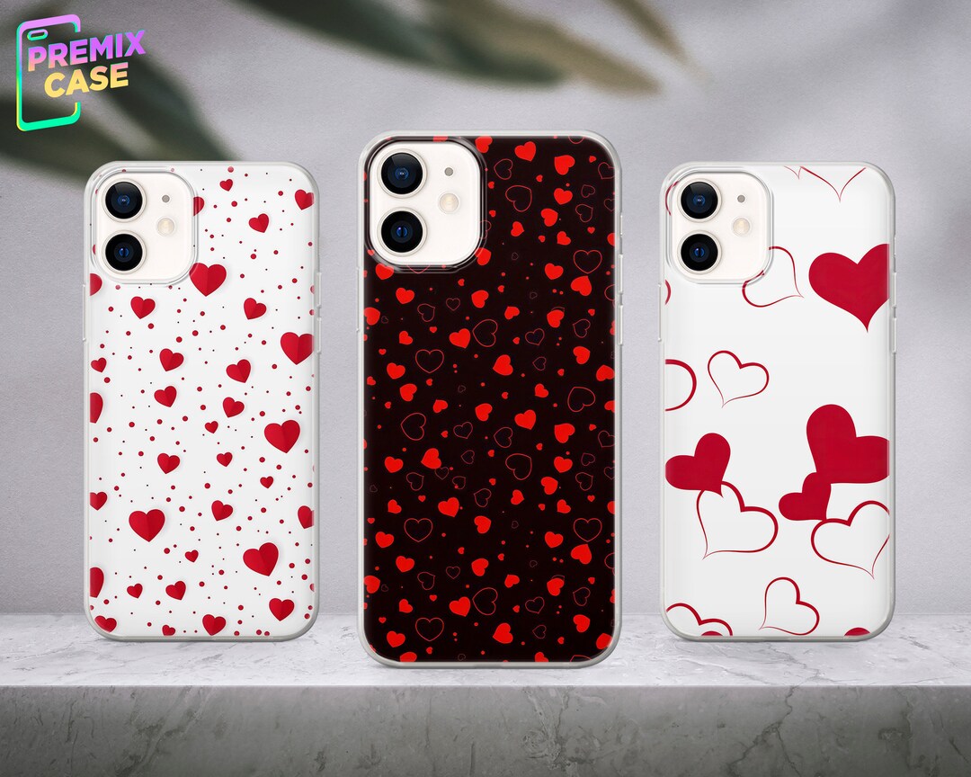 Valentine Day Case Love Hearts Cover for iPhone 14, Xr, 11 Pro, 12, 13