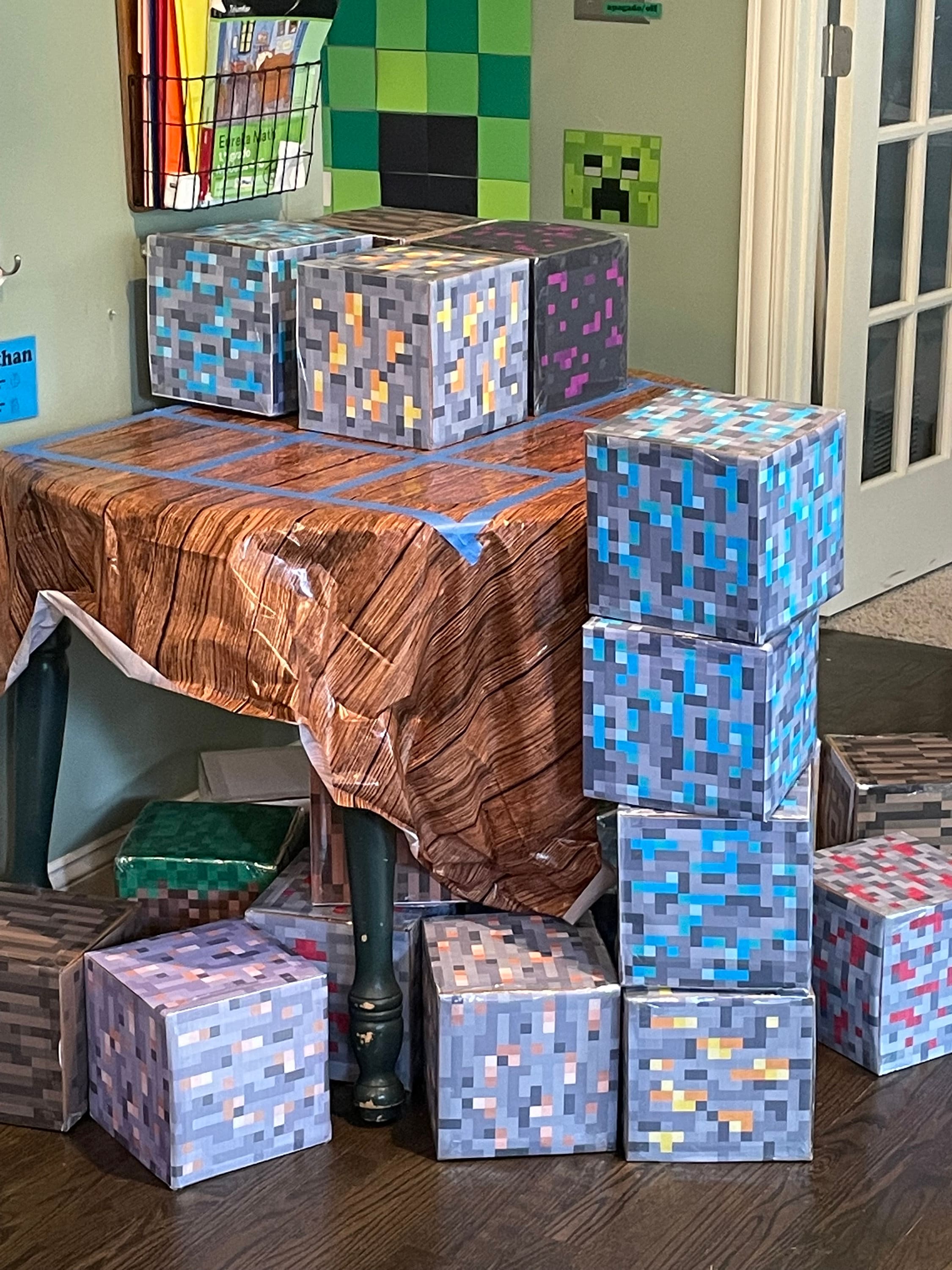 Minecraft Style Life Size Blocks Printable Template- DIY - Etsy