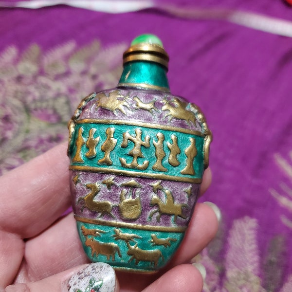 Gold Snuff Bottle Etsy