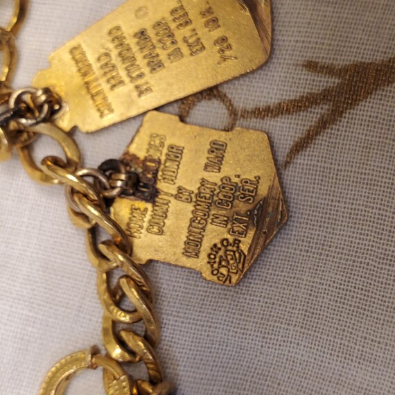 Vintage Gold Filled 4-H Charm bracelet, 4H Club C… - image 6