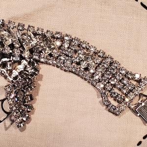 Vintage klar Strass Armband, Fancy Crystal Strass Armband