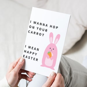 Tarjeta de Pascua sucia imprimible para adultos, divertida, para novios y esposos.