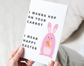 Printable Dirty Easter Card for Adult, Funny, for boyfriend, husband