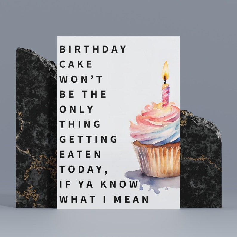 Printable Dirty Happy Birthday Greeting Card for Her, Wife, Girlfriend ...