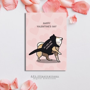 Carte de Saint-Valentin amusante à imprimer, mème chat mignon, pour mari, femme, petit ami, petite amie, partenaire, cadeau pour elle ou lui