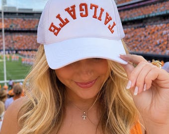 Trucker Hat Custom Tailgate Accessory for Football Game Hat Cute Team Hat Upside Down Word Hat Trendy Sports Fan Gift Idea Team Spirit Hat