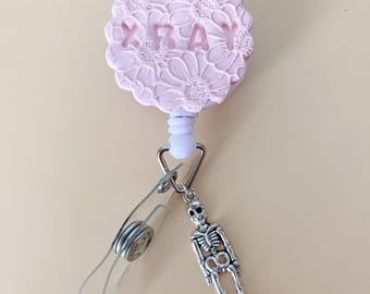 Xray Tech Badge Holder Work ID Clip Custom Radiology Badge Clip Cute Xray Coworker Gift Idea Radiologist Badge Reel Girly Badge Clip Unique