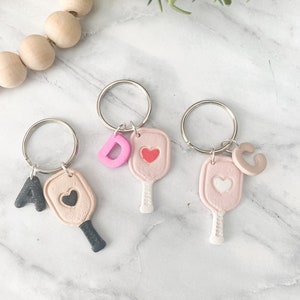 pickleball custom keychain with initial