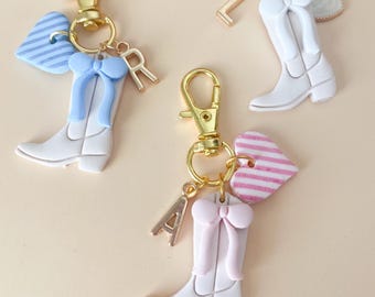 Western Keychain Party Favor Idea Nashville Bachelorette Party Gift Cowgirl Boot Keychain Cute Personalized Purse Charm Country Fan Gift