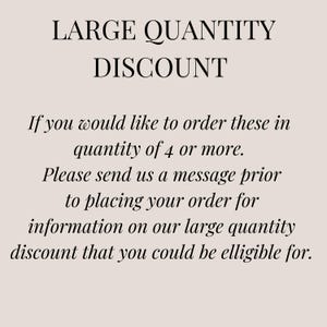 May include: Text on a white background that reads "LARGE QUANTITY DISCOUNT" and explains that if you would like to order 4 or more items, you can contact the seller for a discount.