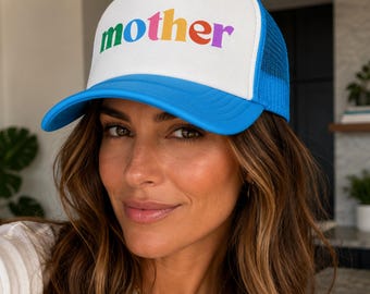 Foam Trucker Hat for Mom Hat Trendy Cute Hat for Beach Vacation Outfit Idea Summer Hat Moms Trip Gift New Mom Snapback Hat Adjustable Cap