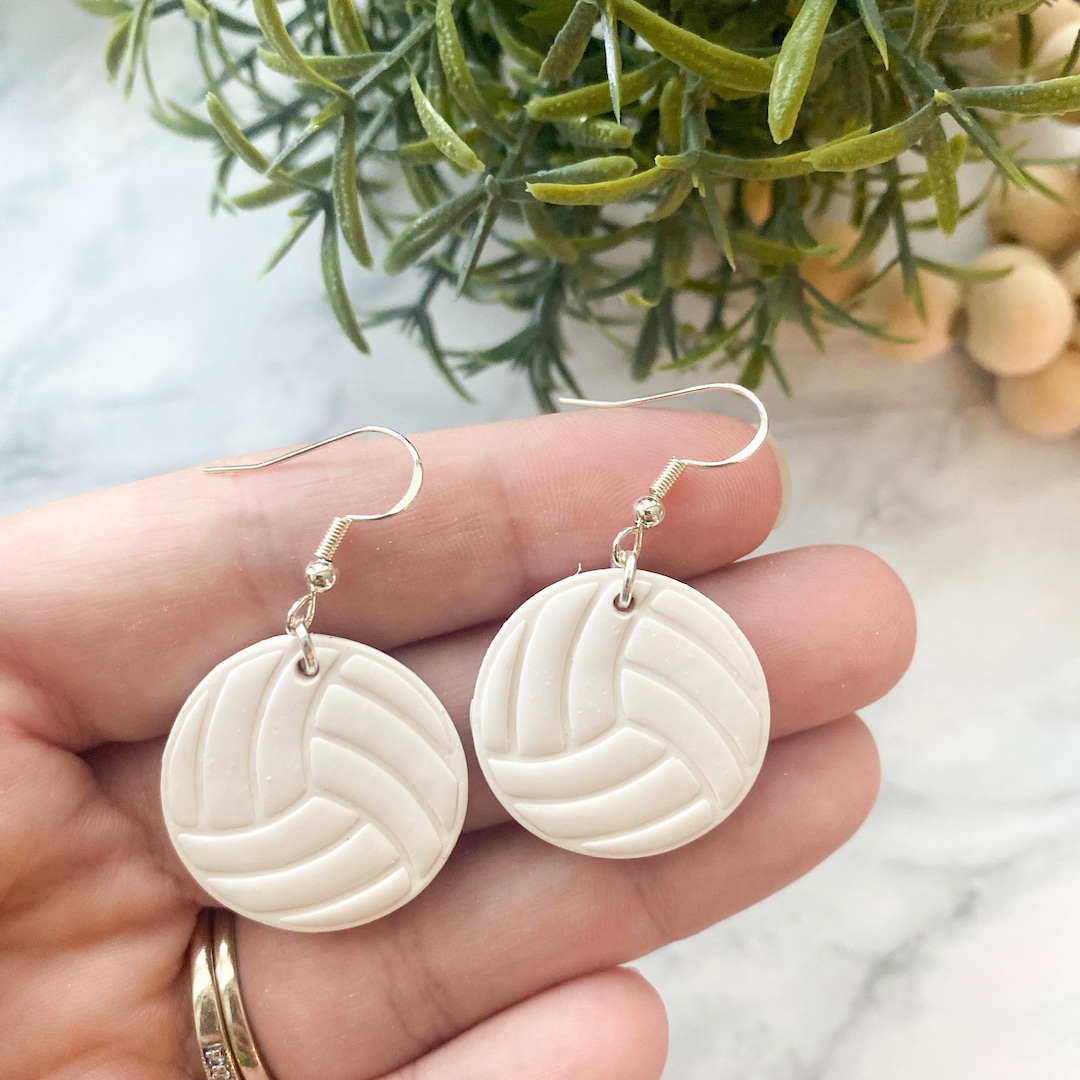 Volleyball Dangle Earring for Sports Mom Gift Simple Everyday Etsy