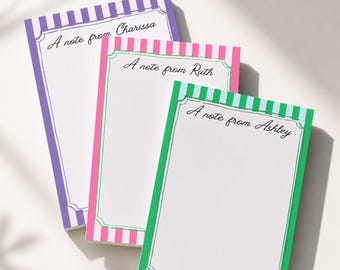 Bloco de notas personalizado grande com notas adesivas personalizadas para presente de aniversário de colega de trabalho, presente de agradecimento para funcionários do escritório, papelaria personalizada, madrinha.