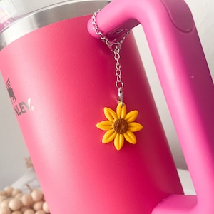 Stanley Cup Charm Accessories for Handle Tumbler Charms Cute Stanley Cup Accessories Tumbler Handle Charm Sunflower Stanley Cup Accessories