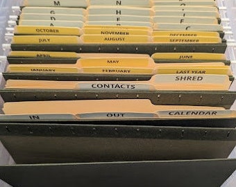 EASIEST FILING SYSTEM updated and improved digital download 1 page instructions - simple, generic, (physical + virtual) filing of documents