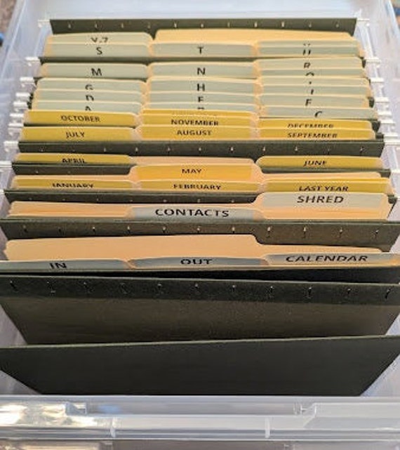 EASIEST FILING SYSTEM updated and improved digital download 1 page instructions - simple, generic, (physical + virtual) filing of documents