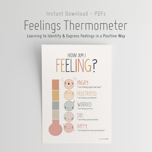 Feelings Thermometer Chart: Kids Emotions Learning (PDF)