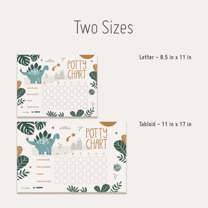 Dinosaur Potty Chart Printable Potty Training Reward Chart - Etsy