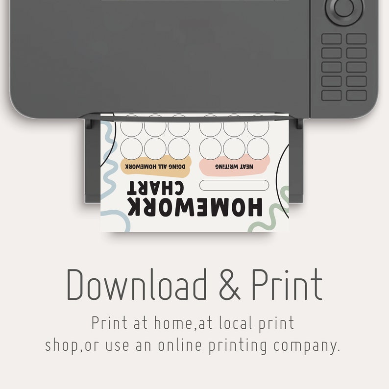 Kids Customizable Homework Chart With Rewards | Editable and Printable ...