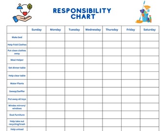 Digital Responsibility Chart Ages 6 12: Rainbow Etsy