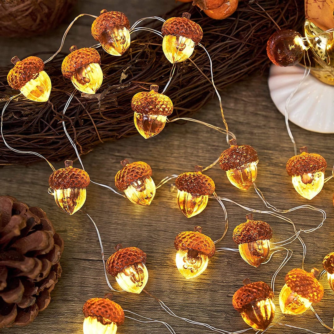 Thanksgiving Décor 3D Acorn Decorations Autumn Décor String Etsy