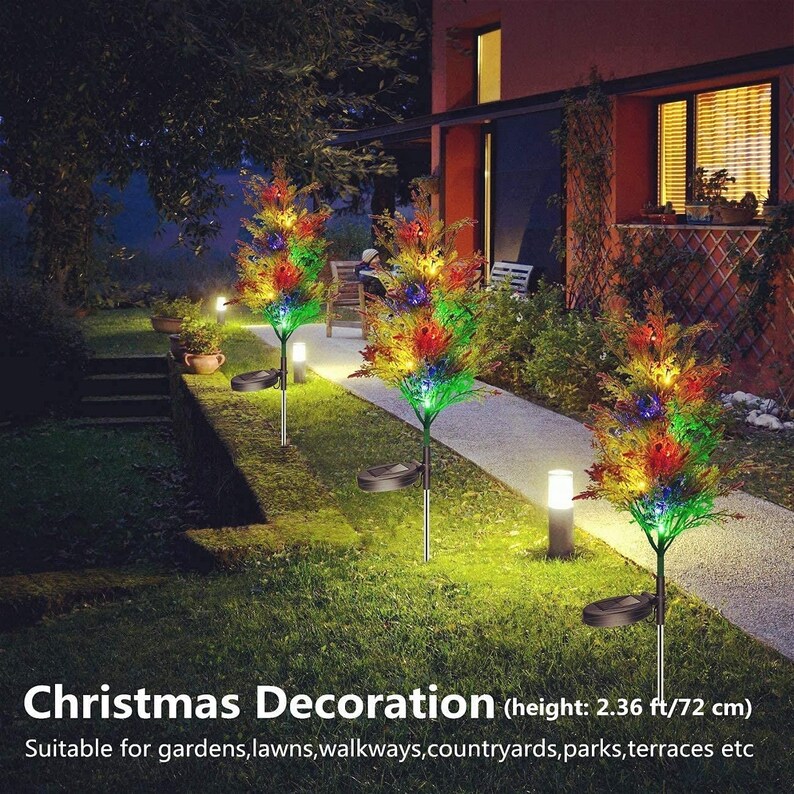 Christmas Lights Christmas Tree Outdoor Decorations 2.4ft Etsy