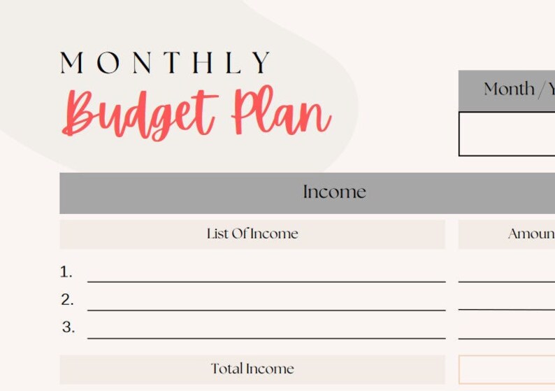 6 Month Budget Planner printable - Etsy