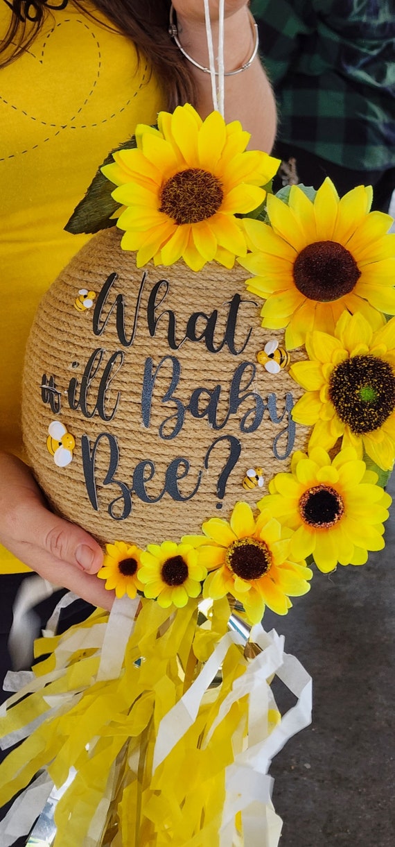 Free shipping! Beehive, Gender Reveal, Baby Shower, He or She, Balloon Beehive, What Will Baby Bee? Pull Tassel