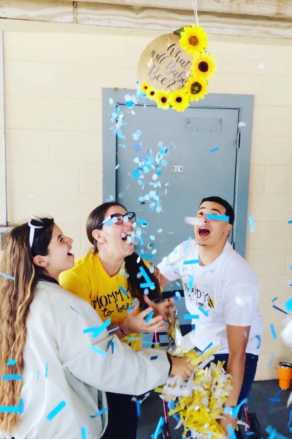 Free shipping! Beehive, Gender Reveal, Baby Shower, He or She, Balloon Beehive, What Will Baby Bee? Pull Tassel