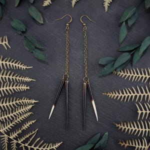 TWOFOLD PURSUIT EARRINGS - Yellowstone earrings-Western Jewelry-Porcupine quill earrings-Beth Dutton Earring-Cowgirl Jewelry-Western Outfit
