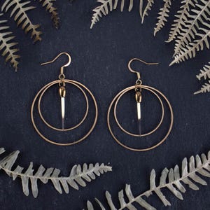 DUAL SERENITY EARRINGS - Yellowstone earrings-Western Jewelry-Porcupine quill earrings-Beth Dutton Earring-Cowgirl Jewelry-Western Outfit