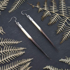 SILVER NOMAD EARRINGS -Yellowstone earrings-Western Jewelry-Porcupine quill earrings-Beth Dutton Earring-Cowgirl Jewelry-Western Outfit